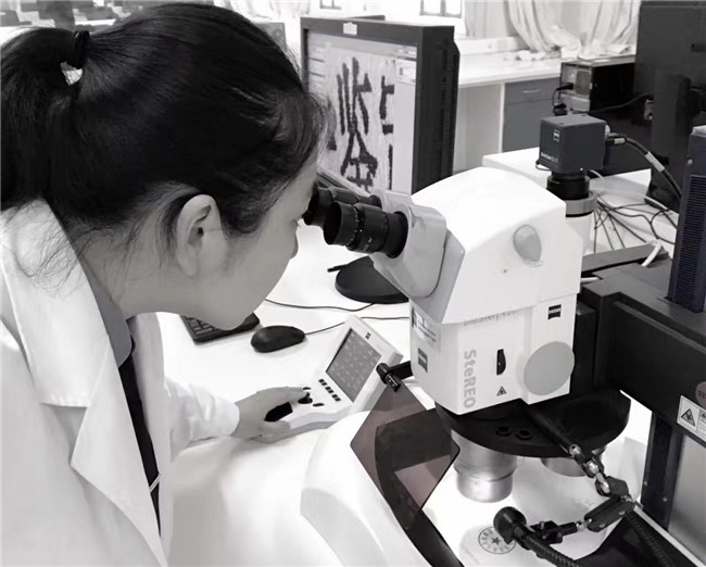 重庆市检察院司法鉴定中心技术人员利用仪器对指印图像进行比对 重庆市检察院司法鉴定中心技术人员利用仪器对指印图像进行比对